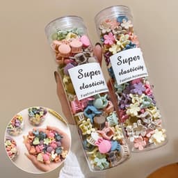 -Ống 100 kẹp tóc nhiều hình dễ thương thỏa sức kẹp cho bé gái 1