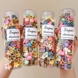 -Ống 100 kẹp tóc nhiều hình dễ thương thỏa sức kẹp cho bé gái 3