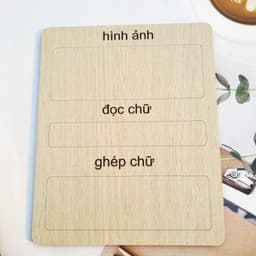 Bộ học liệu Montessori tiếng việt giúp con học chữ ,ghép vần 6