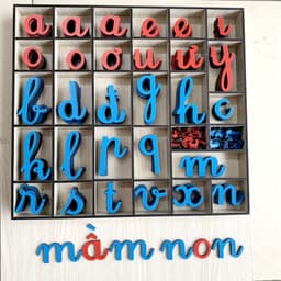Giáo cụ chuẩn Montessori viết thường giúp bé học Tiếng Việt 4