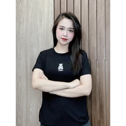 Áo phông nữ hình gấu form xuông chất cotton mềm mịn co giãn 4 chiều 4