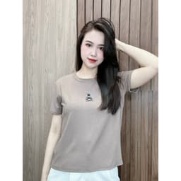 Áo phông nữ hình gấu form xuông chất cotton mềm mịn co giãn 4 chiều 8