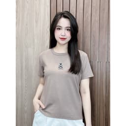 Áo phông nữ hình gấu form xuông chất cotton mềm mịn co giãn 4 chiều 9