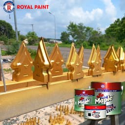 Sơn Sắt Mạ Kẽm MAPLE , Sơn Mạ Kẽm Loại Đặc Biệt Hệ 2 trong 1, Độ Bóng Cao, Bền Màu, Khang Tia UV Lon 0,75Kg - 2,6Kg 3