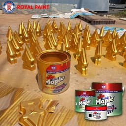 Sơn Sắt Mạ Kẽm MAPLE , Sơn Mạ Kẽm Loại Đặc Biệt Hệ 2 trong 1, Độ Bóng Cao, Bền Màu, Khang Tia UV Lon 0,75Kg - 2,6Kg 4