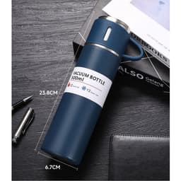 Bình giữ nhiệt 500ml và 3 ly cốc, chất liệu inox siêu bền - tặng kèm hộp đựng 8