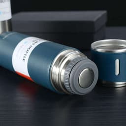 Bình giữ nhiệt 500ml và 3 ly cốc, chất liệu inox siêu bền - tặng kèm hộp đựng 7