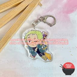 Móc khoá in hình ONE PIECE ver BAY Đảo hải tặc mica trong acrylic game chibi xinh xắn 5