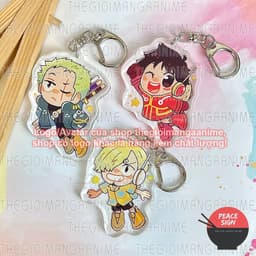 Móc khoá in hình ONE PIECE ver BAY Đảo hải tặc mica trong acrylic game chibi xinh xắn 1
