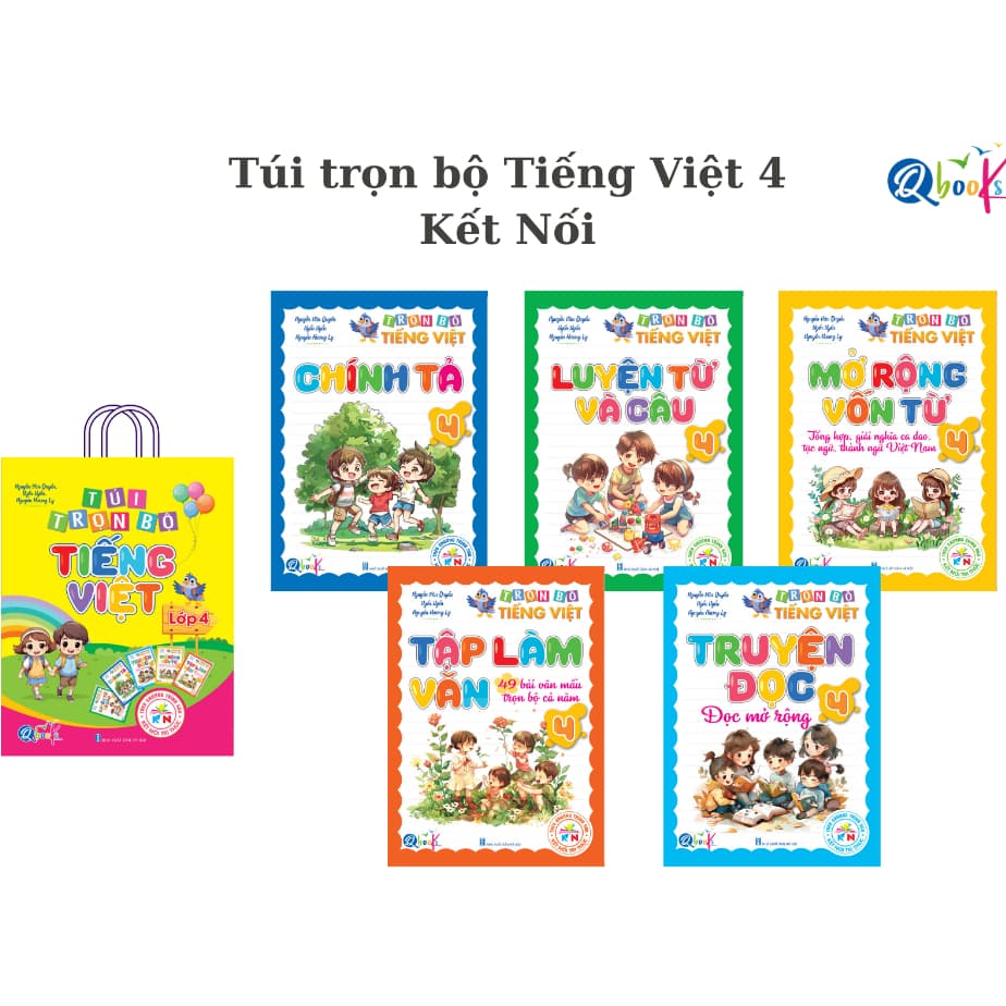 Sách - Túi Trọn Bộ Học Chuyên Sâu Học Đâu Chắc Đấy - Tiếng Việt Lớp 4 - Kết Nối Tri Thức Với Cuộc sống - Cả năm (5 Cuốn