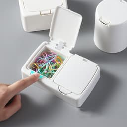 Hộp Đựng Đồ Mini Để Bàn Có Nắp Đậy, Hộp Đựng Bông Tai, Tăm Bông , Bông Tẩy Trang Tiện Lợi Nhỏ Gọn 88488 Lamon Store 3