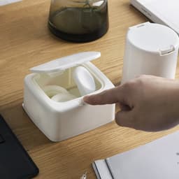 Hộp Đựng Đồ Mini Để Bàn Có Nắp Đậy, Hộp Đựng Bông Tai, Tăm Bông , Bông Tẩy Trang Tiện Lợi Nhỏ Gọn 88488 Lamon Store 9