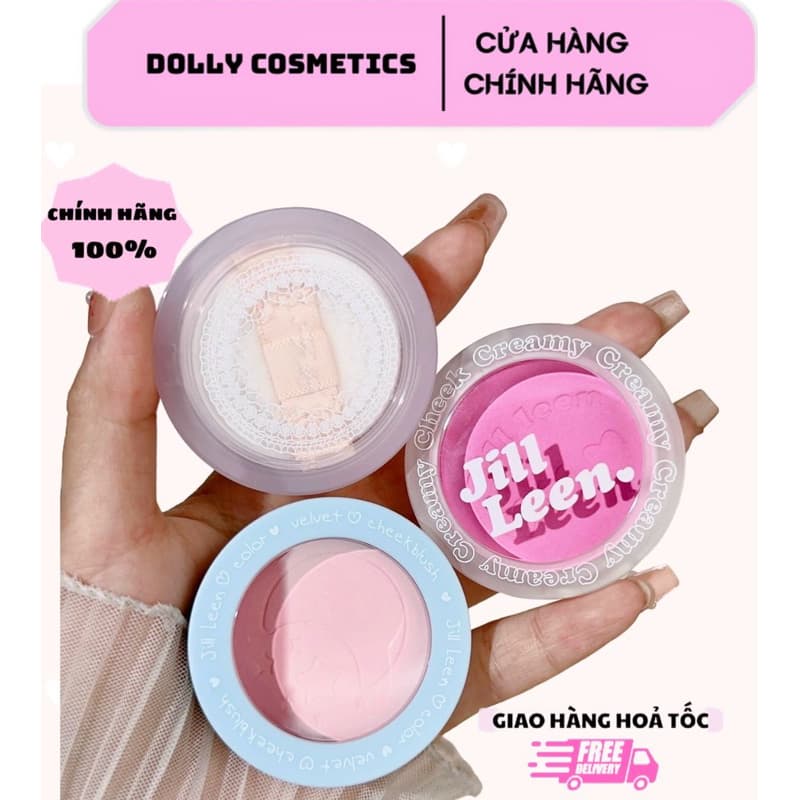 [JILL LEEN] Phấn Má Hồng Jill Leen Màu Đào Tự Nhiên Mờ Lấp Lánh Không Thấm Nước,Má Hồng Tím Bền Màu Lâu Trôi Chính Hãng
