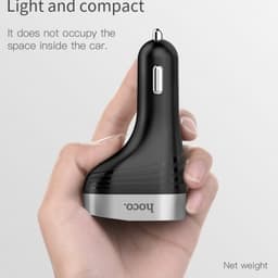 Củ Sạc Ô Tô CHIA TẨU HOCO Z29 có Cổng cắm tẩu ô tô và Cổng Sạc USB đôi và sạc nhanh 38W Hoco Z52 NL 2