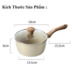 Quánh Bột Nhật Vân Đá Size 18cm Đáy Từ Dày Dặn, Nắp Kính Cường Lực, Chiên Xào Rán Đa Năng Tiện Lợi 2