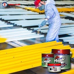 Sơn Sắt Mạ Kẽm MAPLE , Sơn Mạ Kẽm Loại Đặc Biệt Hệ 2 trong 1, Độ Bóng Cao, Bền Màu, Khang Tia UV Lon 0,75Kg - 2,6Kg 5
