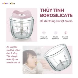 Máy Xay Ăn Dặm Bear GR-B03V8, Cối Thủy Tinh - 8 Lưỡi Dao Inox 316, Hàng Chính Hãng 5