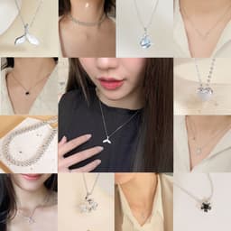 Dây Chuyền Nữ Nơ, Sao, Đuôi Cá, Hành Tinh NHÀ CÚ Màu Bạc Đính Đá Zircon Cz 5A Vòng Cổ Phụ Kiện Trang Sức Thời Trang 3