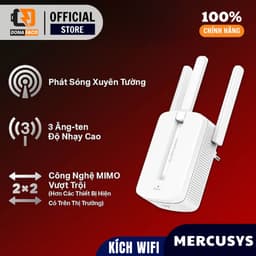 Bộ kích sóng WiFi 3 Râu Mercusys 300Mbps MW300RE, thiết bị tăng khả năng phát sóng wifi cao cấp 7