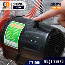 Quạt đứng Quạt cây Senko DTS1609 60W lồng inox mạ crom 5 cánh, gió mạnh bảo hành 24 tháng 2