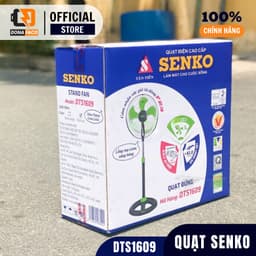 Quạt đứng Quạt cây Senko DTS1609 60W lồng inox mạ crom 5 cánh, gió mạnh bảo hành 24 tháng 7