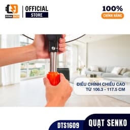 Quạt đứng Quạt cây Senko DTS1609 60W lồng inox mạ crom 5 cánh, gió mạnh bảo hành 24 tháng 4