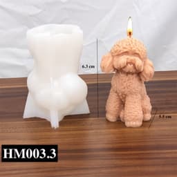 Khuôn silicon làm bánh hình chó siêu cute - Khuôn tạo hình trang trí bánh ngọt hay nến thơm chuẩn DIY - HM003 3