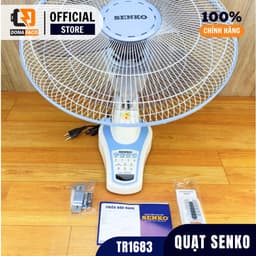 Quạt treo tường điều khiển từ xa Senko TR1683 có remote, hẹn giờ tắt chính hãng bảo hành 24 tháng 8