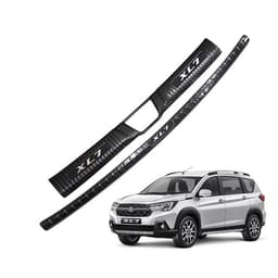 Ốp chống trầy cốp xe Mitsubishi XL7 2019-2022 thép không gỉ vân Cacbon bảo vệ xe 1