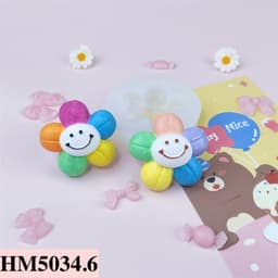 Khuôn silicon hình hoa hướng dương mặt cười dùng làm nến thơm hay làm bánh handmade – HM5034.6 2