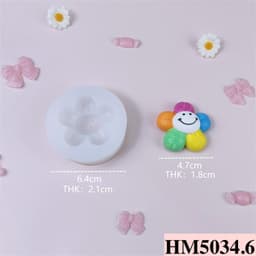 Khuôn silicon hình hoa hướng dương mặt cười dùng làm nến thơm hay làm bánh handmade – HM5034.6 5