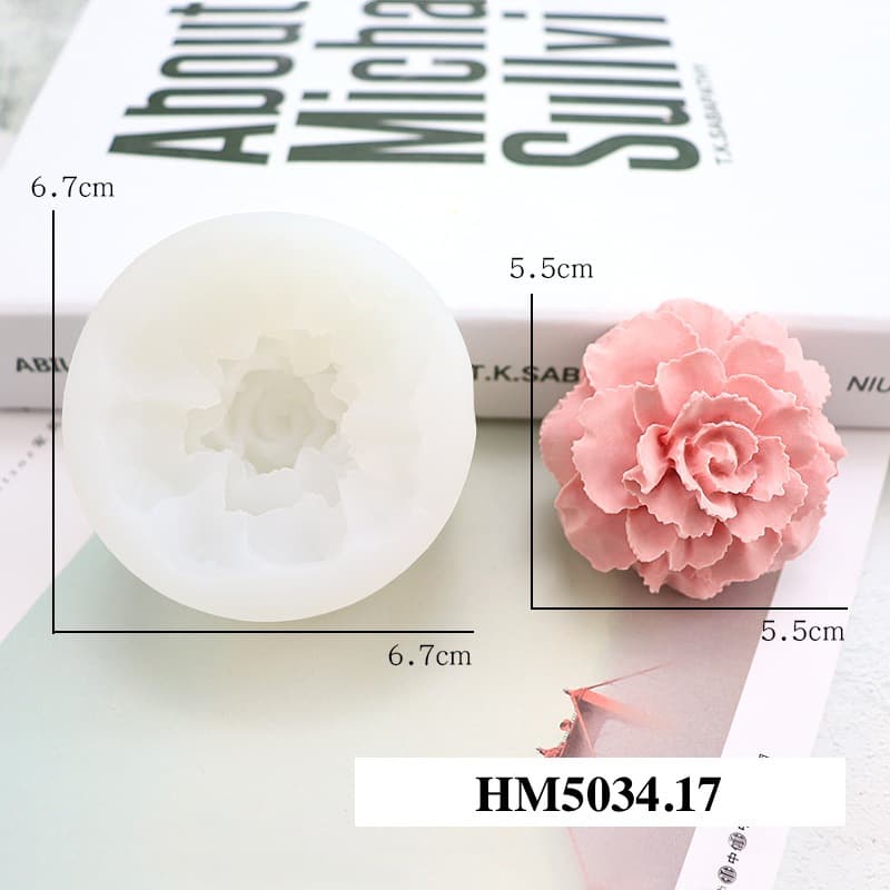 Khuôn silicon hoa cẩm chướng khuôn dùng làm nến hay tạo hình các sản phẩm handmade  – HM5034.17