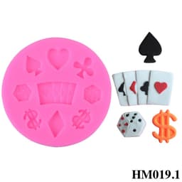 Khuôn silicon quân bài tây tạo hình trang trí handmade độc đáo  - HM019 3