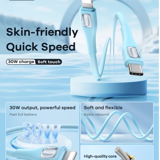 Cáp Sạc Nhanh 30W Remax RC-C097(C-L) Type C Ra Li-ght-ni-ng ios và Hoco X89 Type-C Ra Li-ght