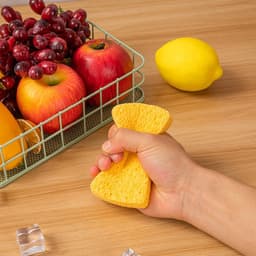 Miếng rửa chén bát 2 mặt xanh vàng tiện dụng,Miếng bọt biển tạo bọt cọ rửa xoong nồi siêu sạch 6