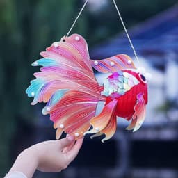 Lồng đèn Trung Thu cá chép có ngọc, cầm tay cho bé - đèn lồng phát sáng, ánh sáng rực rỡ cho Tết. 5