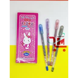 Hộp 12 Bút Gel Hàn Quốc D.A P&T TTORU / 0.4mm / Mực Xanh, Đỏ, Đen, Tím, Cho Nét Chữ Nhỏ, Thanh Mãnh, Chính Hãng,Mực Thơm 4