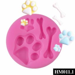 Khuôn silicon hình chân chó, chân mèo, xương chó dùng tạo hình nến thơm, làm móc khoá, epoxy - HM011 8