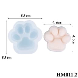 Khuôn silicon hình chân chó, chân mèo, xương chó dùng tạo hình nến thơm, làm móc khoá, epoxy - HM011 5
