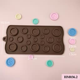 Khuôn Silicon Charm Hình Nút Áo tạo hình nến thơm, epoxy, resin - HM036 6