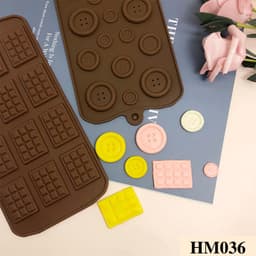 Khuôn Silicon Charm Hình Nút Áo tạo hình nến thơm, epoxy, resin - HM036 7