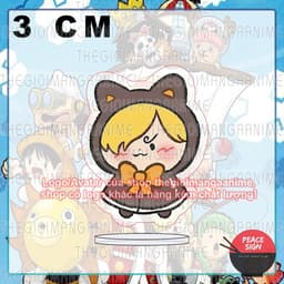 (mua 1 tặng 1) (3cm) Mô hình standee ONE PIECE ver ÁO CHOÀNG NƠ in hình anime Đảo hải tặc tượng mica chibi 4