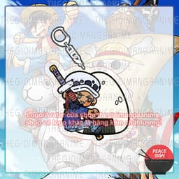 (Mua 1 tặng 1) Móc khoá in hình ONE PIECE ver ÔM ĐỒ ĂN Đảo hải tặc mica trong acrylic game chibi xinh xắn 2