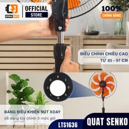 Quạt lửng senko LTS1636 / LTS1631 7 cánh,thân sắt công xuất 65w 3 cấp gió bảo hành chính hãng 24 tháng 8