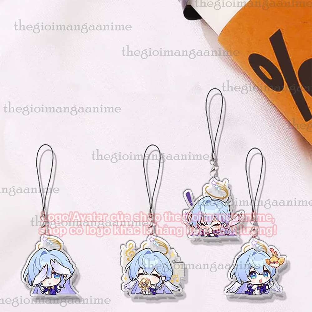 (mua 1 tặng 1) Móc dây treo điện thoại ROBIN HONKAI STAR RAIL ver CẢM XÚC chibi mica móc khóa anime game phụ kiện