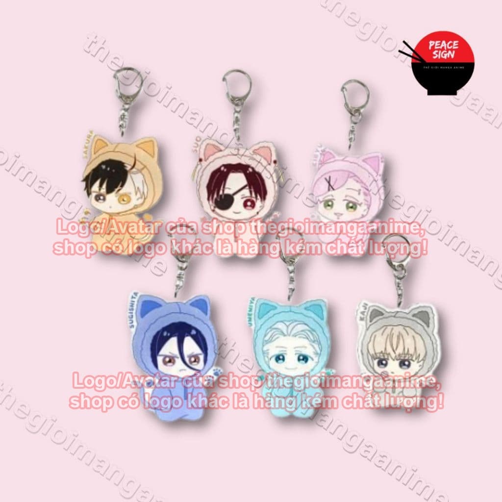 (mua 1 tặng 1) Móc khóa WIND BREAKER ver Cosplay đồ thú cute in hình chibi anime mica acrylic quà tặng xinh xắn