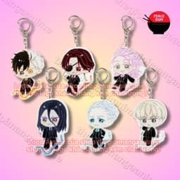 (mua 1 tặng 1) Móc khóa WIND BREAKER ver Vest đen cute in hình chibi anime mica acrylic quà tặng xinh xắn 1