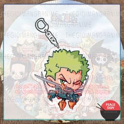 (Mua 1 tặng 1) Móc khoá in hình ONE PIECE ver MẶT BỰ Đảo hải tặc mica trong acrylic anime chibi xinh xắn 2