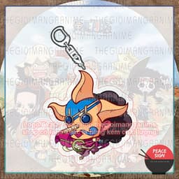 (Mua 1 tặng 1) Móc khoá in hình ONE PIECE ver MẶT BỰ Đảo hải tặc mica trong acrylic anime chibi xinh xắn 4