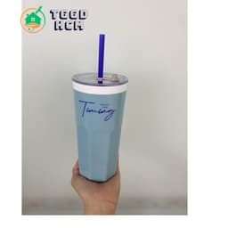 Ly Nhựa 2 Lớp - Ly Nhựa Ống Hút Tân Lập Thành mẫu ly cao có ống hút (Giao Màu Ngẫu Nhiên ) 2